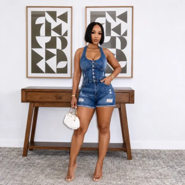 Blue Temptation Romper
