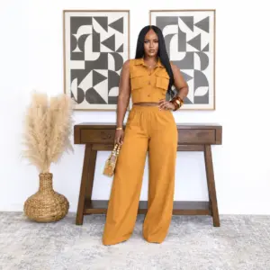 Sunday Brunch Linen Pant Set
