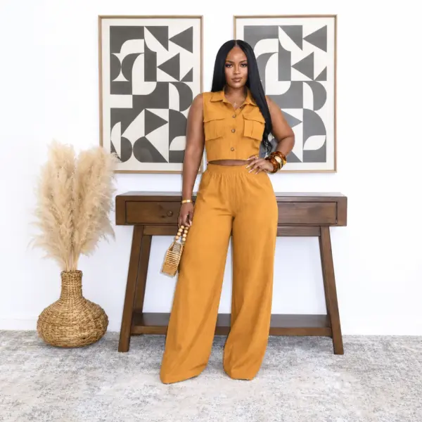 Sunday Brunch Linen Pant Set